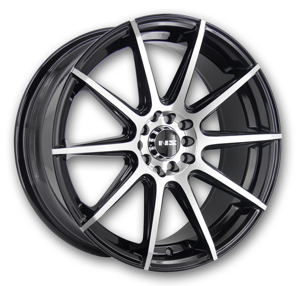 NS Tuner Wheels NS1501 Black with Machined Face