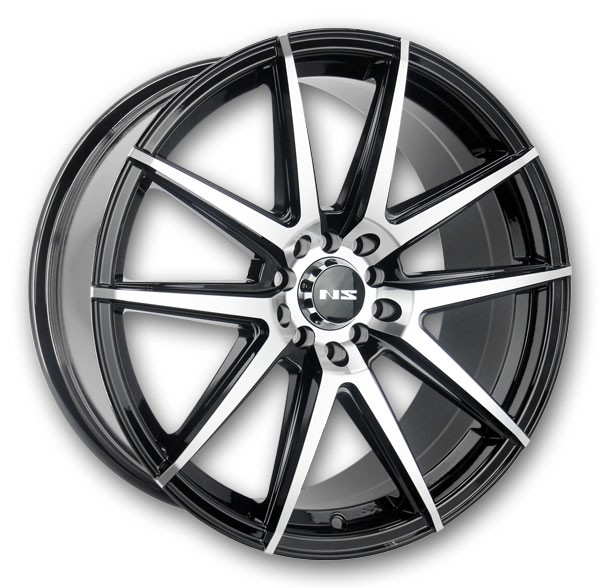 NS Tuner Wheels NS1503 Black with Machined Face