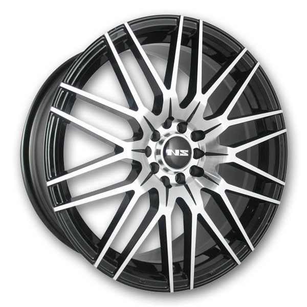 NS Tuner Wheels NS1509 Black with Machined Face
