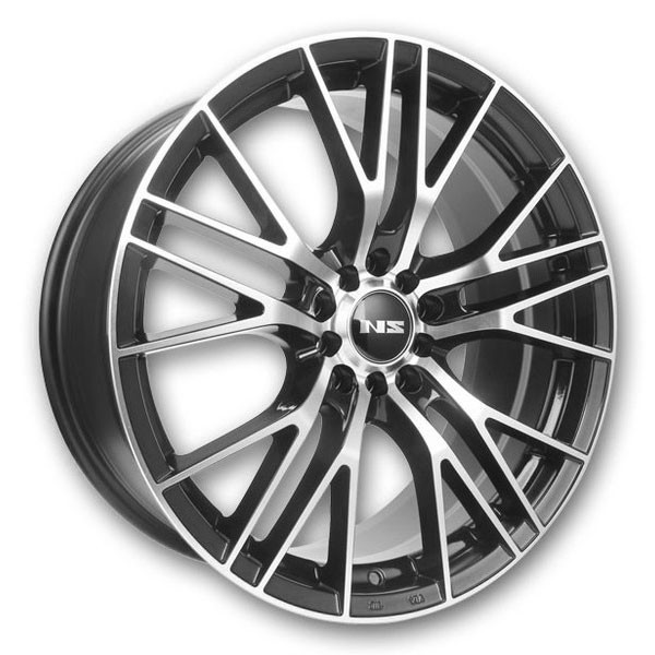 NS Tuner Wheels NS1604 Black with Machined Face