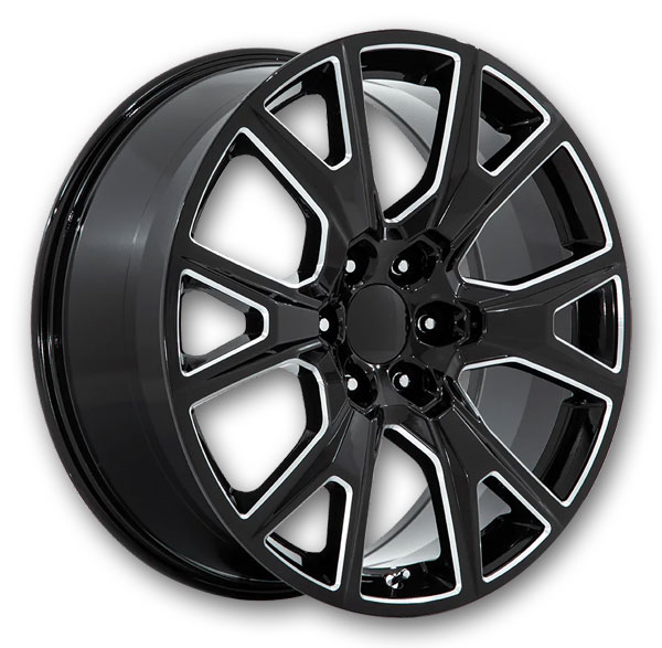 Performance Replicas Wheels PR199 Gloss Black Milled