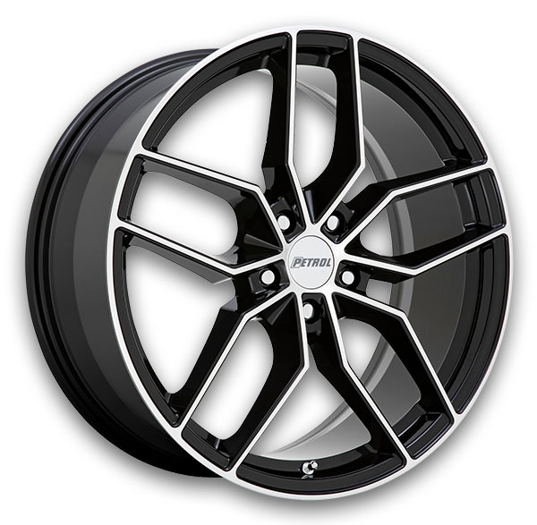 Petrol Wheels P5C Gloss Black with Machined Face