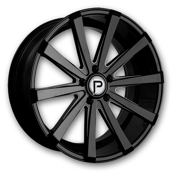 Pinnacle Wheels P102 Magnum Gloss Black Milled