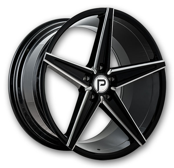 Pinnacle Wheels P202 Supreme Gloss Black Milled