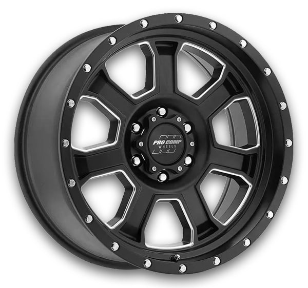 Pro Comp Wheels Sledge PA43 Satin Black Milled