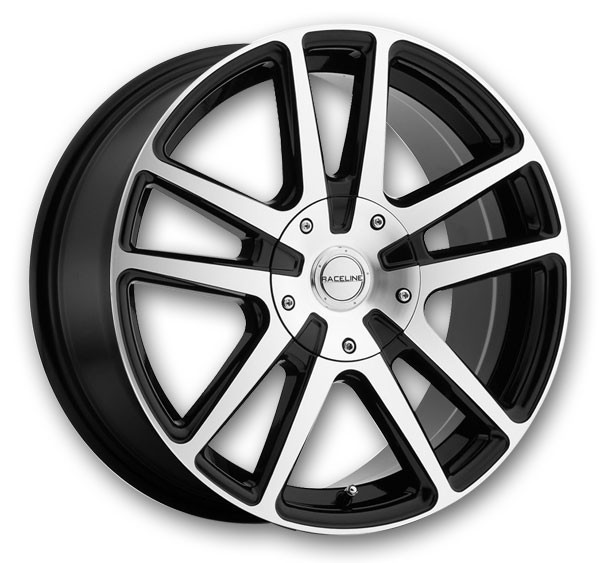 Raceline Wheels 145M Encore Gloss Black with Machined Face