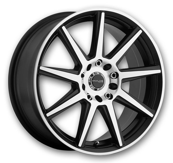 Raceline Wheels 144M Storm Gloss Black with Machined Face