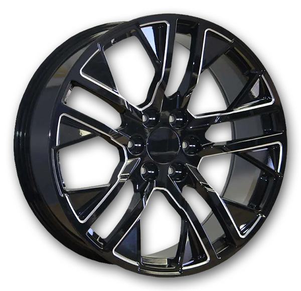 Replicas Wheels R6708 Black Milled