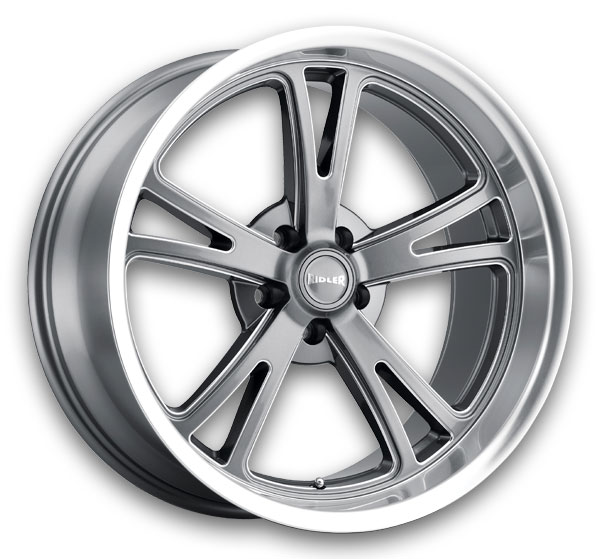 Ridler Wheels 606C  Grey w/ Milled Spokes & Diamond Lip