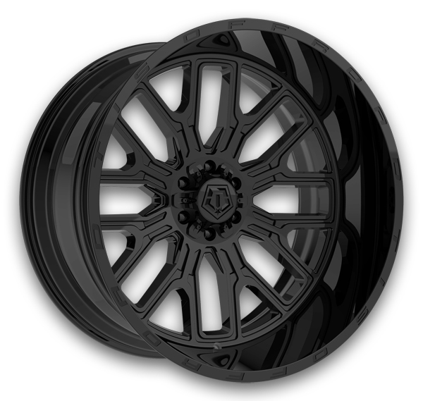 TIS Wheels 560B Gloss Black with Lip Logo