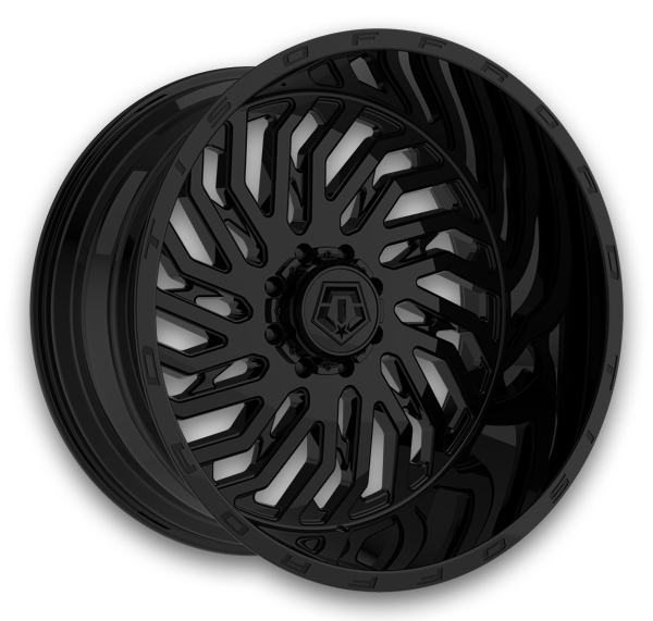 TIS Wheels 561B Gloss Black with Lip Logo