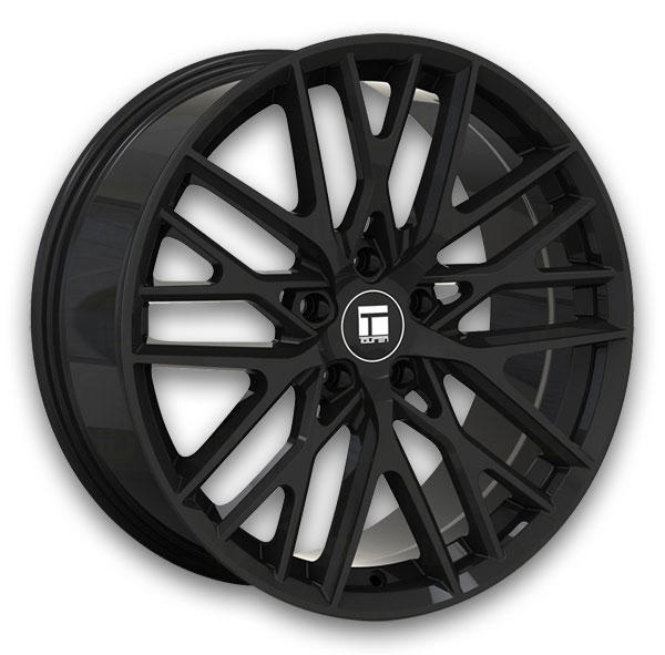 17 x 7.5 inches /5 x 74 mm, 40 mm Offset TOUREN TR70 Wheel with Black/Milled Spokes 