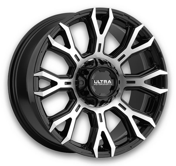 Ultra Wheels 123 Scorpion Gloss Black with Diamond Cut Face and Clear Coat