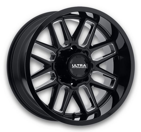 Ultra Wheels 231 Butcher Gloss Black with Milled Accents and Clear Coat