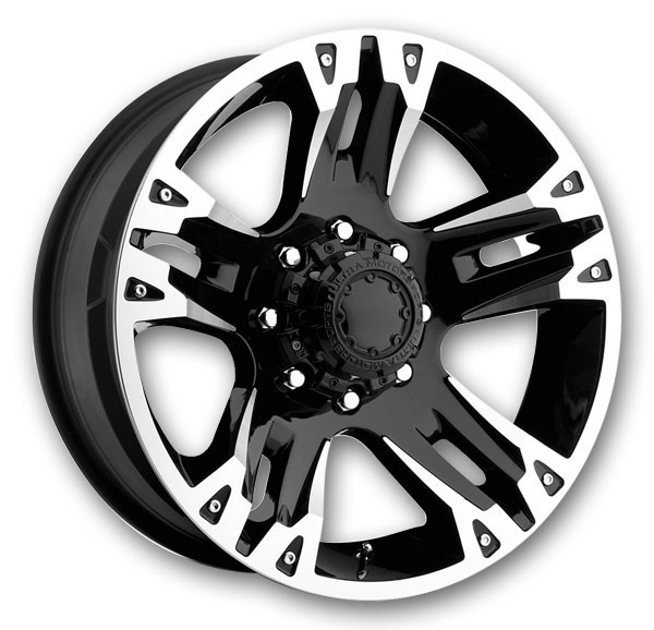 Ultra Wheels 235 Maverick Gloss Black with Diamond Cut Accents and Clear Coat