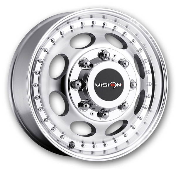 Vision Wheels 181 Heavy Hauler Dually Front Machined