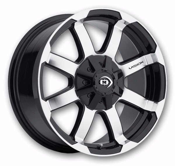 Vision Off-Road Wheels 413 Valor Gloss Black with Machined Face