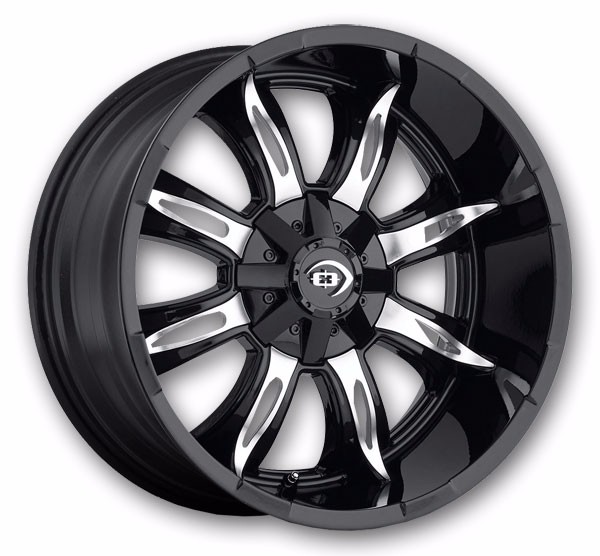 Vision Off-Road Wheels 423 Manic Gloss Black with Machined Face