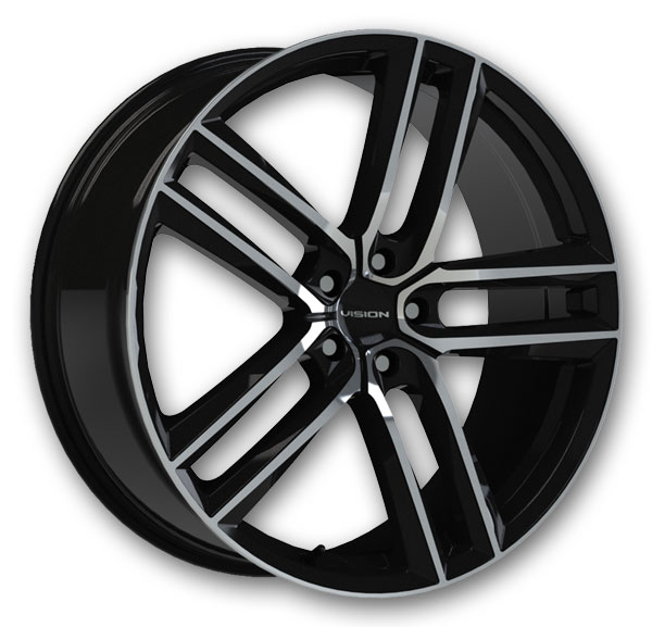 Vision Wheels 475 Clutch Gloss Black Machined Face