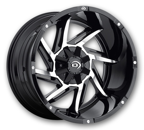 Vision Off-Road Wheels 422 Prowler Gloss Black Machined Face