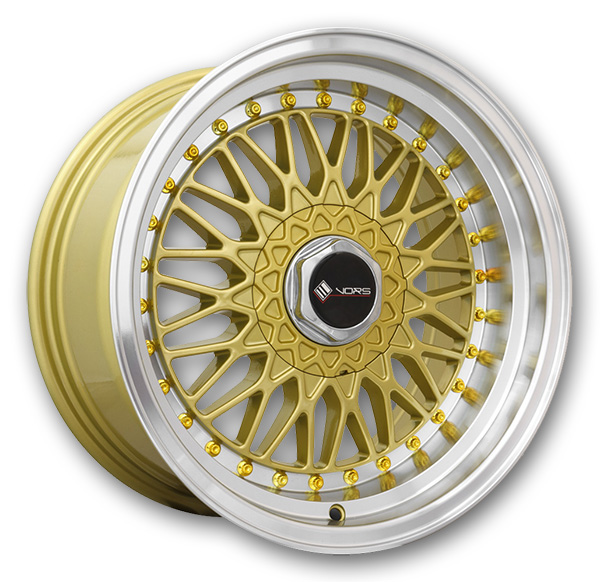 Vors Wheels VR3 Gold Machine Lip Gold Rivet