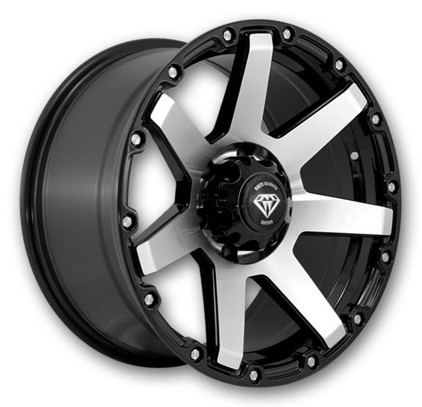 White Diamond Wheels W2804 Gloss Black Machined
