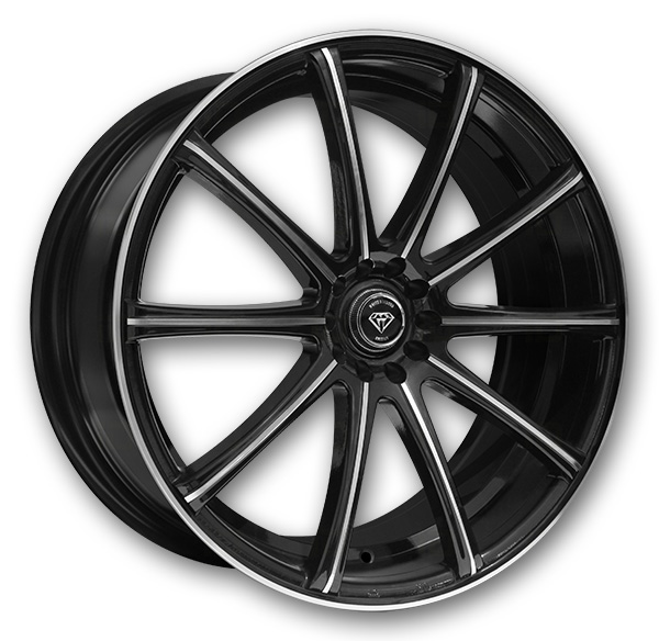 White Diamond Wheels W3195 Black Machined