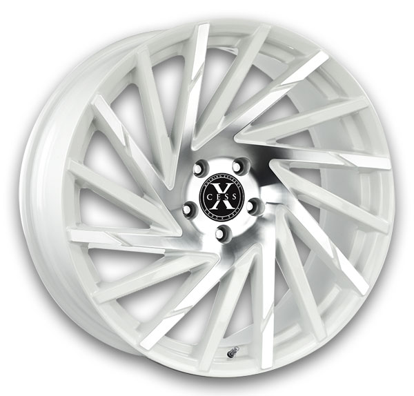 Xcess Wheels X02 White Machined