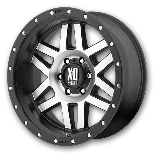 XD Series Wheels XD128 Machete Machined Face with Black Ring