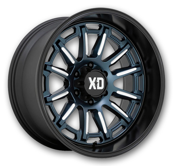 XD Series Wheels XD865 Phoenix Metallic Blue Milled With Black Lip