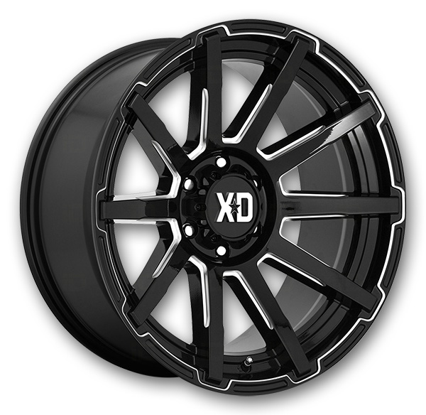 XD Series Wheels XD847 Outbreak Gloss Black Milled