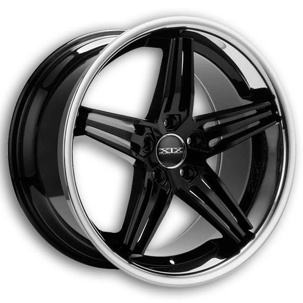 XIX Wheels X63 Gloss Black With Stainless Steel Lip