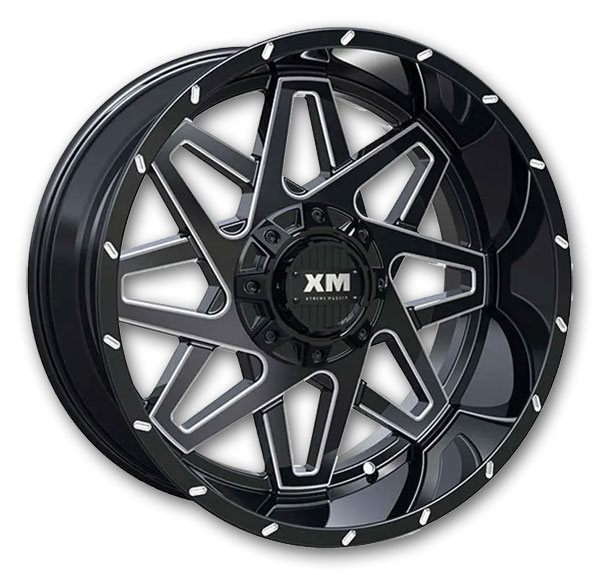 XM Offroad Wheels XM-313 Gloss Black Milled