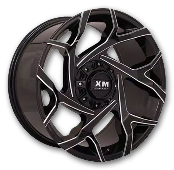 XM Offroad Wheels XM-333 Gloss Black Milled