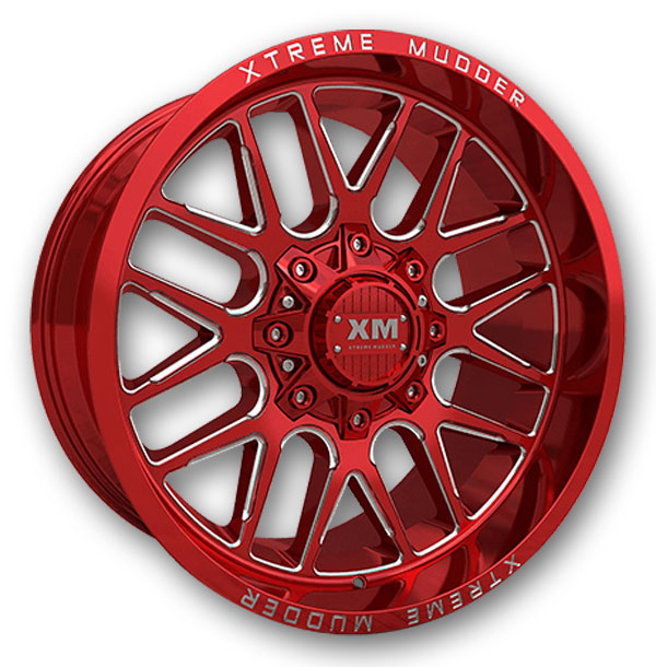 XM Offroad Wheels XM-338 Candy Red Milled