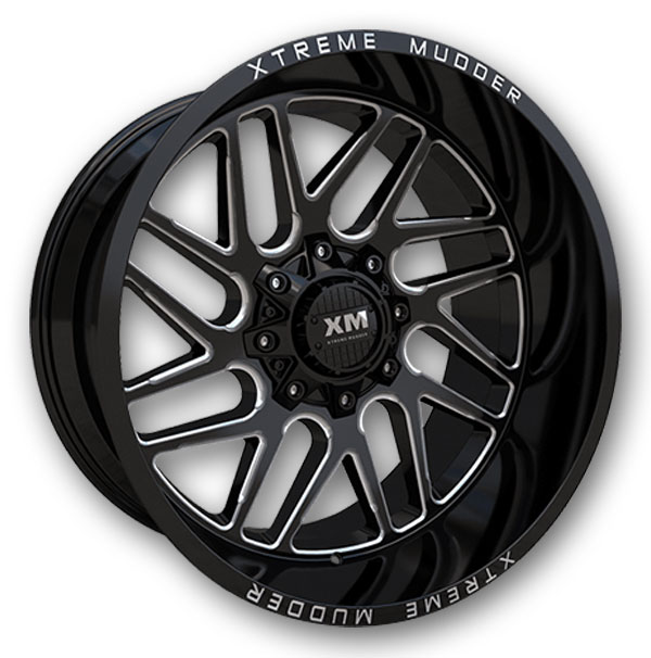 XM Offroad Wheels XM-339 Gloss Black Milled