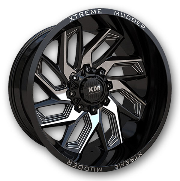 XM Offroad Wheels XM-343 Gloss Black Milled