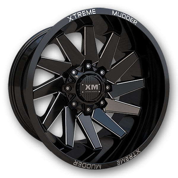 XM Offroad Wheels XM-344 Gloss Black Milled