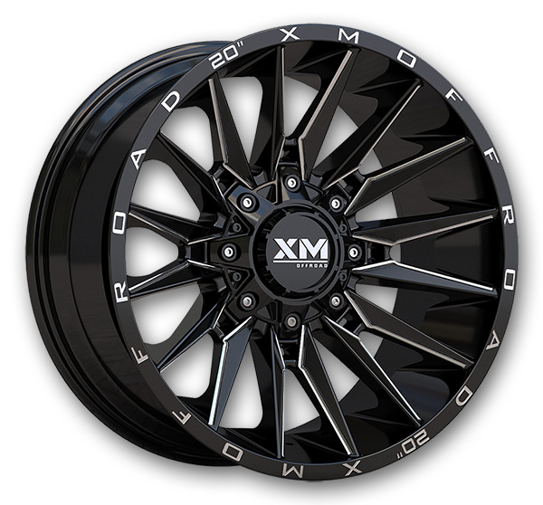 XM Offroad Wheels XM-352 Gloss Black Milled