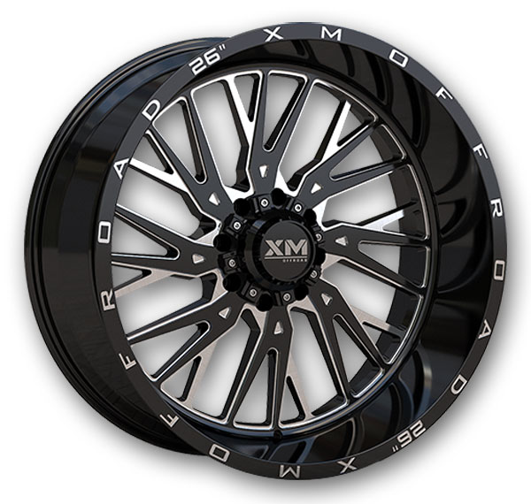XM Offroad Wheels XM-354 Gloss Black Milled