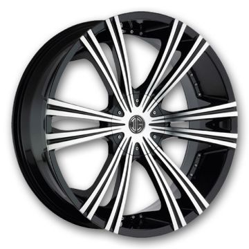 2 Crave Wheels No.12 24x10 Gloss Black with Machined Face 5x105 15mm 78.3mm
