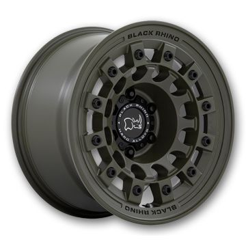 Black Rhino Wheels Fuji 17x8 Olive Drab Green 6x139.7 +38mm 106.1mm