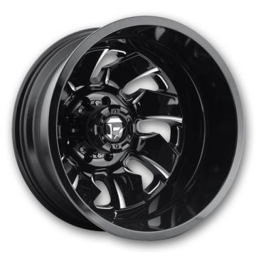 Fuel Wheels Cleaver Dually 20x8.25 Gloss Black Milled - Rear 8x210 -195mm 154.3mm
