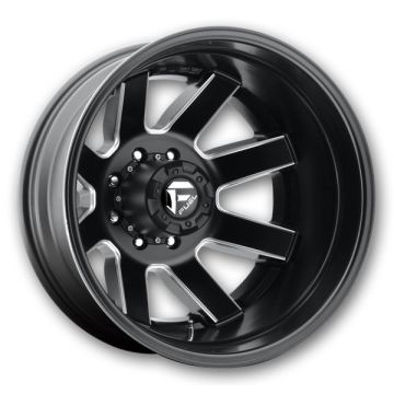 Fuel Wheels Maverick Dually 20x8.25 Matte Black Milled - Rear 8x210 -195mm 154.3mm