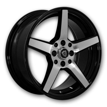 G Line Wheels G5109 14x6 Black with Machined Face 4x100/4x114.3 +35mm 73.1mm