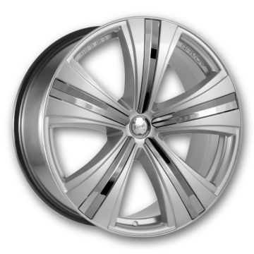 Inovit Wheels Savoy 19x8.5 Hyper Silver w/ Chrome Inserts 5x114.3 35mm 73.1mm