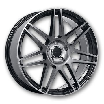 Liquid Metal Wheels Carbon 17x7.5 Gloss Black w/ Machined Face 5x114.3 +40mm 73.1mm