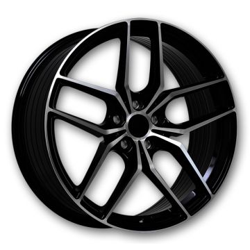 Liquid Metal Wheels Rotary 18x9 Gloss Black w/ Machined Face 5x114.3 +42mm 73.1mm