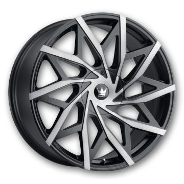 Mazzi Wheels 372 Big Easy 18x8 Black with Machined Dark Tint 5x112/5x120 +35mm 74.1mm