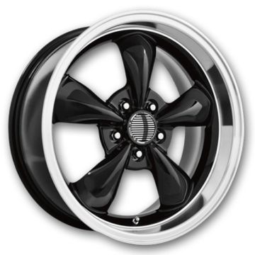 Performance Replicas Wheels PR106 18x9 Gloss Black with Machined Lip 5x114.3 30mm 70.7mm